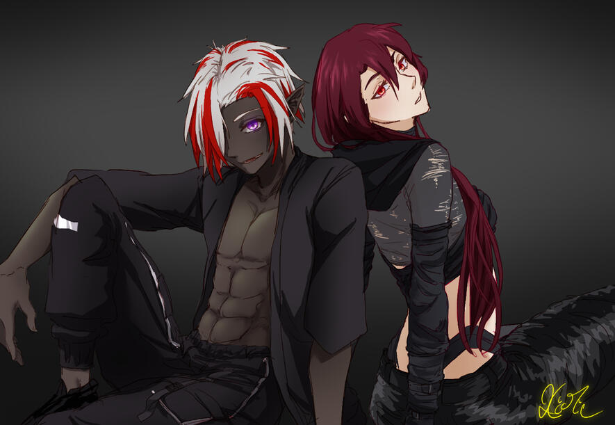 Illustration of friends's OCs